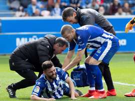 Duarte y Burgui podrían perderse el duelo ante el Huesca. EFE/Archivo