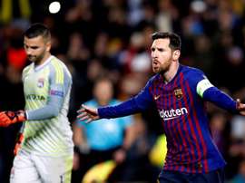 O Barcelona venceu e seguiu para os quartos da Champions. EFE