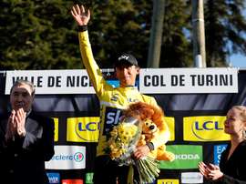El corredor colombianor Egan Bernal Gomez, del Team Skyen el Col de Turini, Francia, Niza) EFE/EPA