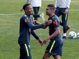 Casemiro deu os parabéns ao Real pela contratação de Militão. EFE