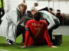 Ronaldo left Portugal's match early with injury. EFE