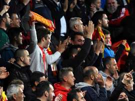 Un sector de la afición profirió cánticos racistas contra el inglés. EFE