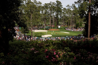 Registro panorámico de la segunda ronda de prácticas previas al Masters de Augusta 2019, en el Augusta National Golf Club, en Augusta (Georgia, EE.UU.). EFE