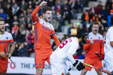 La selección española masculina de hockey volvió a caer derrotada este sábado en Rotterdam ante Holanda (4-0) EFE/EPA