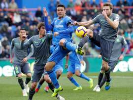 El Getafe espera sellar su regreso a Europa ocho años después en Anoeta. EFE/Archivo