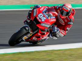 El piloto italiano de MotoGP Andrea Dovizioso (Mission Winnow Ducati) durante el primer entrenamiento libre del Gran Premio Red Bull de España el 3 de mayo. EFE/Archivo