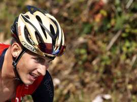En la imagen, el ciclista español Iván García del equipo Bahrein-Mérida. EFE/Archivo