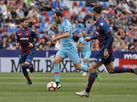 Diego Godín made his last appearance for Atlético against Levante. EFE