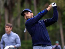 En la imagen un registro del golfista mexicno Abraham Ancer. EFE/Archivo