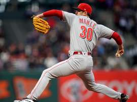 El lanzador Tyler Mahle de los Rojos de Cincinnati. EFE/Archivo
