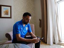 Xavi, ante su último partido. EFE