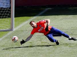 Oblak and Griezmann, reunited again. EFE