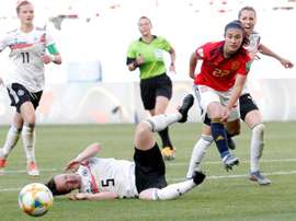 A Seleção Espanhola chegou pela primeira vez às oitavas de final de um Mundial feminino. EFE