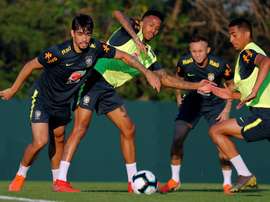 Militao a dû quitter l'entraînement. EFE