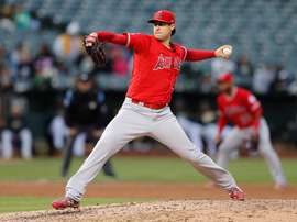 En la imagen, Tyler Skaggs de los Angelinos de Los Ángeles. EFE/Archivo