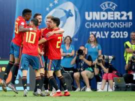 Jogadores da seleção espanhola sub-21. EFE/Alessio Marini