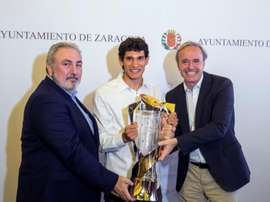 El Ayuntamiento de Zaragoza homenajeó a Vallejo. EFE