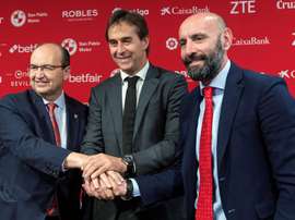 El presidente del Sevilla se deshizo en elogios hacia Lopetegui. EFE