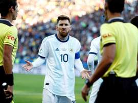 Messi é punido com uma partida e 1.500 dólares. EFE/Sebastião Moreira