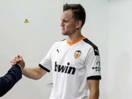 Cheryshev estuvo en la presentación de un nuevo patrocinador del Valencia. EFE