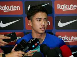 Hiroki Abe ne pourra pas faire ses débuts au Japon avec le Barça. EFE/Alejandro García