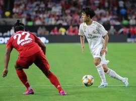 Kubo est revenu sur ses premières minutes avec le maillot du Real. EFE