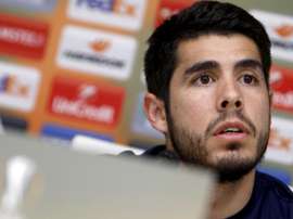 Pozuelo y la felicidad por representar al fútbol español en el All Star. EFE/SalvadorSas