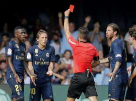 Modric, expulso pela segunda vez na carreira. EFE