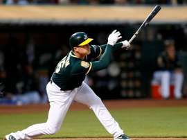 En la imagen, el antesalista Matt Chapman de los Atléticos de Oakland. EFE/John G. Mabanglo/Archivo