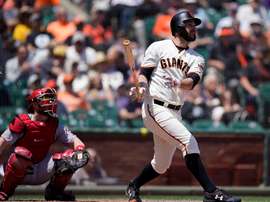 En la imagen, el primera base Brandon Belt de los Gigantes de San Francisco. EFE/John G. Mabanglo/Archivo