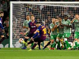 Le groupe du FC Barcelone pour affronter le Betis Séville. AFP