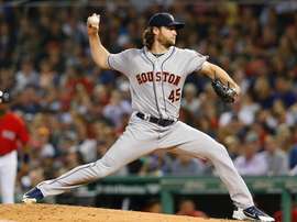 En la imagen, el jugador de los Astros de Houston Gerrit Cole. EFE/Cj Gunther/Archivo