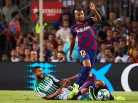O Barça estuda a renovação de Rafinha. EFE