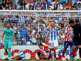 Monreal analizó el partido entre Real Sociedad y Valencia. EFE/Juan Herrero