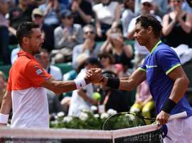 Los tenistas españoles Rafael Nadal y Roberto Bautista Agut. EFE/CHRISTOPHE PETIT TESSON/Archivo