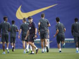 Barcelona trained on Sunday ahead of Villarreal clash. AFP