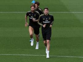 Le groupe du Real Madrid pour affronter le FC Séville en Liga. EFE