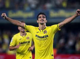 L'accueil des supporteurs de l'Espanyol à Gerard Moreno. EFE