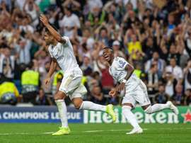 Casemiro (L) is the Real Madrid player with the second highest amount of goals this season. EFE