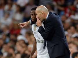 Vinícius é o número 14 do Real Madrid. EFE/Juanjo Martín