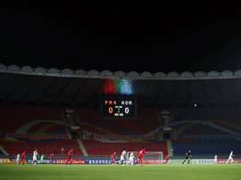 Poca afición en un partido entre las dos Coreas. EFE