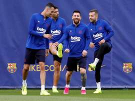 Busquets, absent de la séance d'entraînement 'post Clasico'. EFE