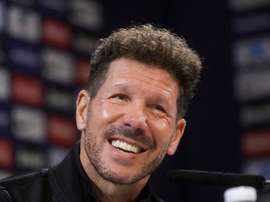 Diego Martinez praised Simeone and Atletico. EFE/Juan Carlos Hidalgo
