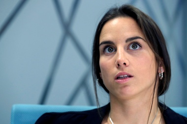 <b>Queralt</b> <b>Castellet</b>, cuatro veces olímpica en halfpipe de snowboard, ofrece este miércoles una entrevista a la Agencia Efe en Madrid. EFE/ Ángel Díaz