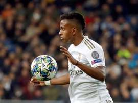Rodrygo já supera Vinícius. EFE/Juanjo Martín