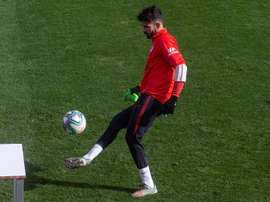 Diego Costa was back training with the rest of the squad. EFE