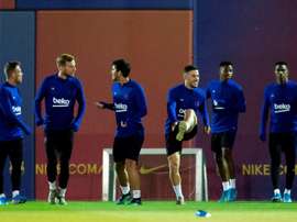 El Barça ya está preparando el duelo ante el Cartagena. EFE