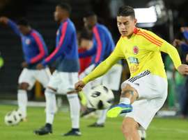 Le meneur de jeu colombien s'est blessé à l'entraînement. EFE