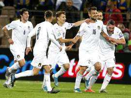 Italia goleó a Bosnia y continuó su pleno. EFE