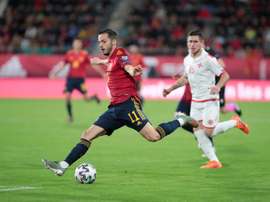 Pablo Sarabia jugó su tercer partido con España. EFE